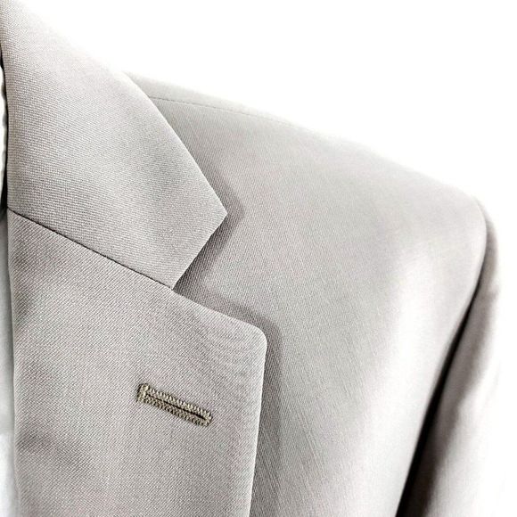 Calvin Klein Wool 2 Button Blazer 40R Light Gray - Picture 2 of 10
